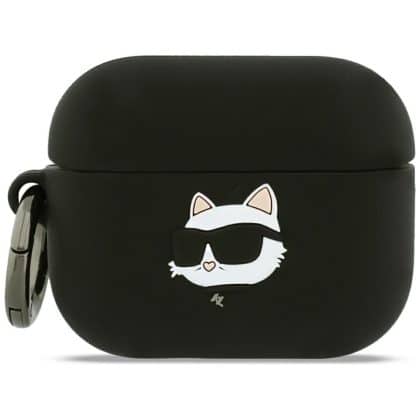 Case Karl Lagerfeld Σιλικόνη Choupette   Κεφάλι 3D για AirPods Pro 3 μαύρο