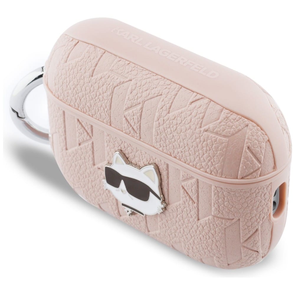 Case Karl Lagerfeld Monogram Choupette Head για AirPods Pro 3 ροζ - Image 3