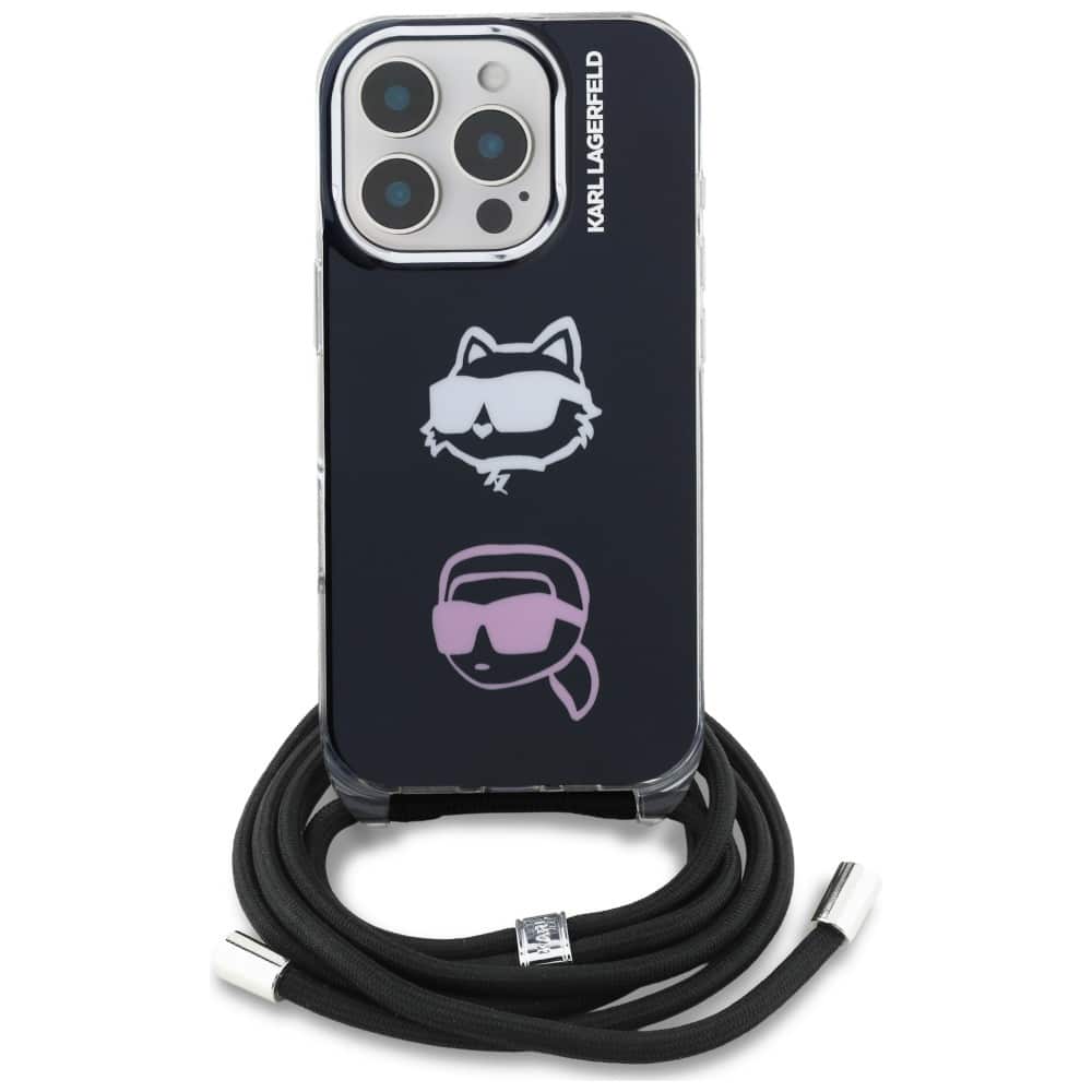 Karl Lagerfeld IML Crossbody Karl&Choupette Head - θήκη για Apple iPhone 16 Pro - Μαύρο - Image 2