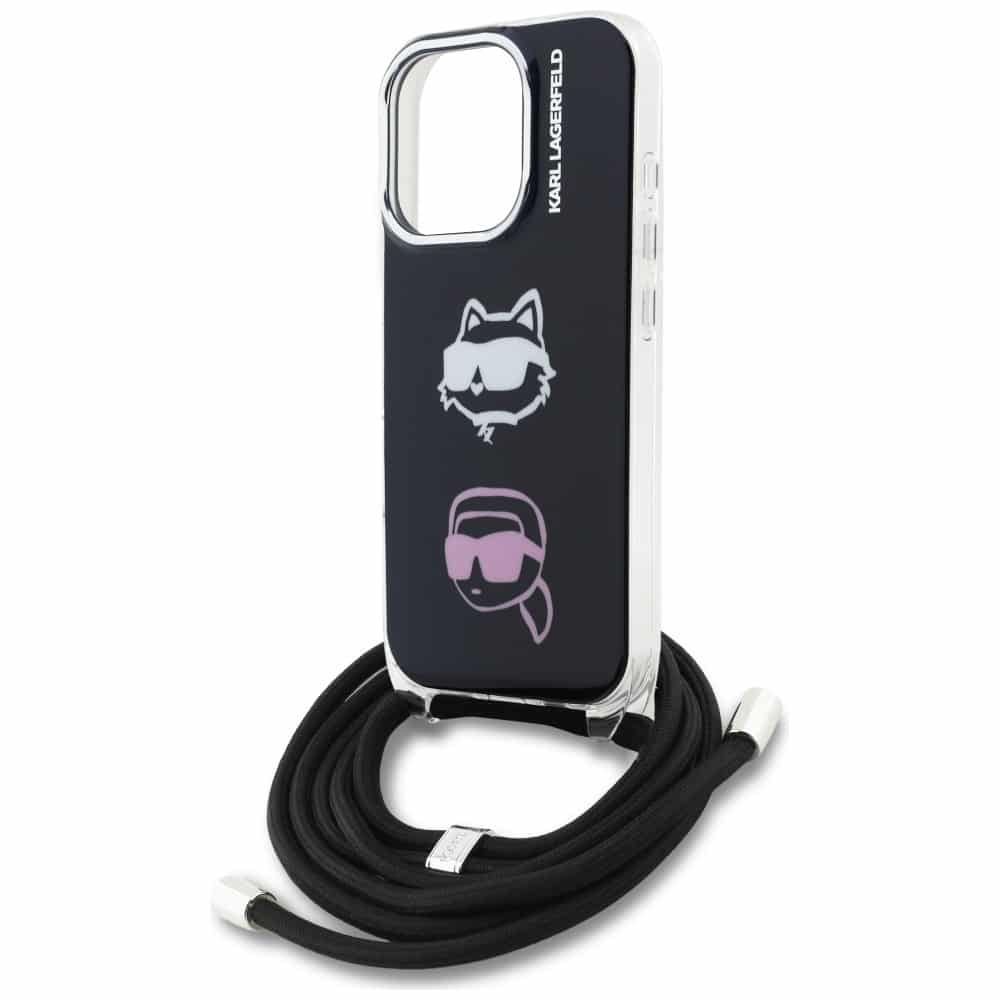 Karl Lagerfeld IML Crossbody Karl&Choupette Head - θήκη για Apple iPhone 16 Pro - Μαύρο - Image 5