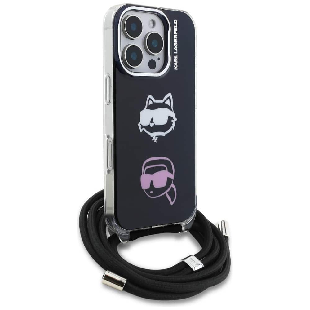 Karl Lagerfeld IML Crossbody Karl&Choupette Head - θήκη για Apple iPhone 16 Pro Max - Μαύρο - Image 3