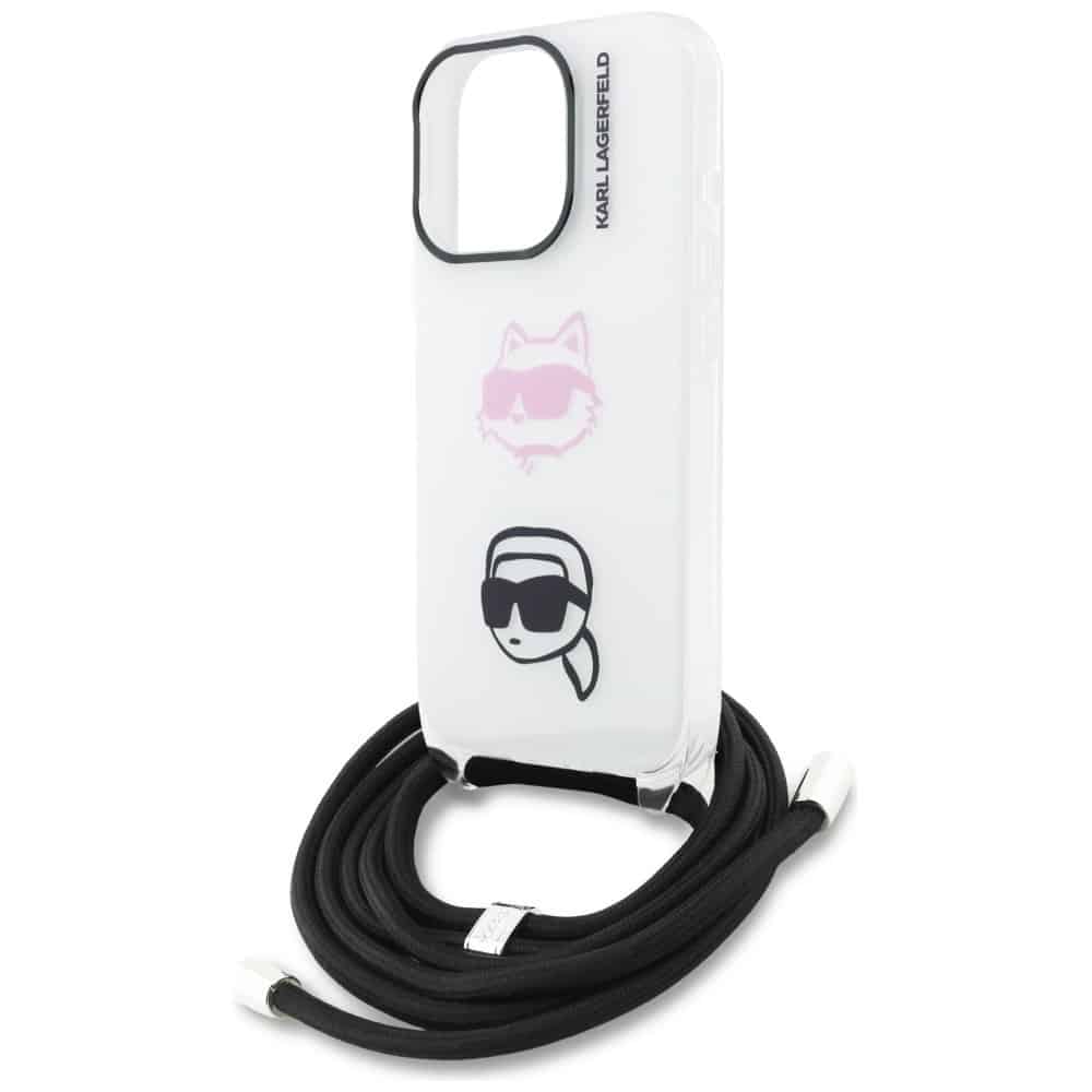 Karl Lagerfeld IML Crossbody Κεφάλι Karl&Choupette - θήκη για Apple iPhone 16 Pro Max - Λευκό - Image 5
