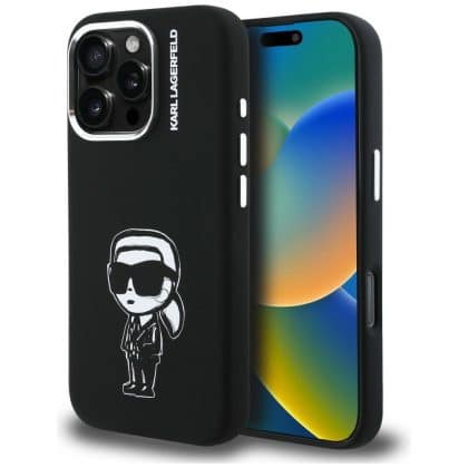 Karl Lagerfeld Silicone Karl Sketch MagSafe - θήκη για Apple iPhone 16 Pro Max - Μαύρο