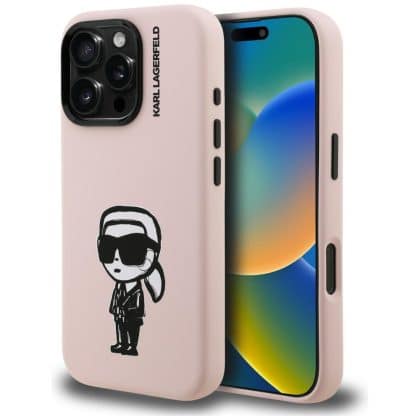 Karl Lagerfeld Σιλικόνη Karl Sketch MagSafe - θήκη για Apple iPhone 16 Pro Max - Ροζ
