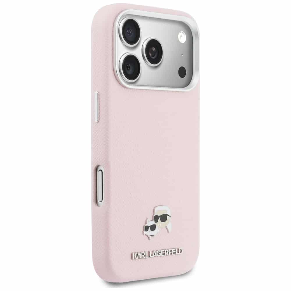 Karl Lagerfeld Karl Lagerfeld Karl & Choupette Head Pins Saffiano MagSafe - θήκη για Apple iPhone 17 Pro Max - Ροζ - Image 4