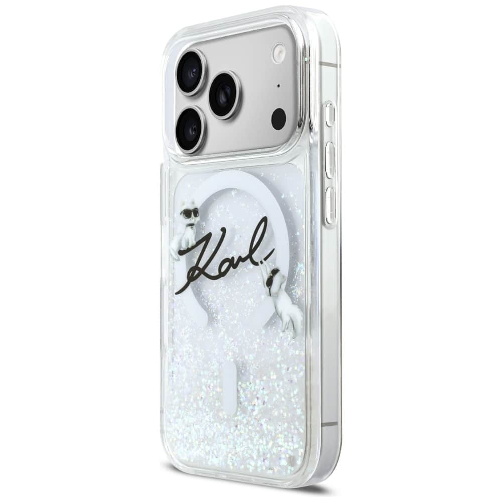 Karl Lagerfeld Karl Lagerfeld Liquid Glitter Karl Script Logo MagSafe - θήκη για Apple iPhone 17 Pro - Διάφανο - Image 2