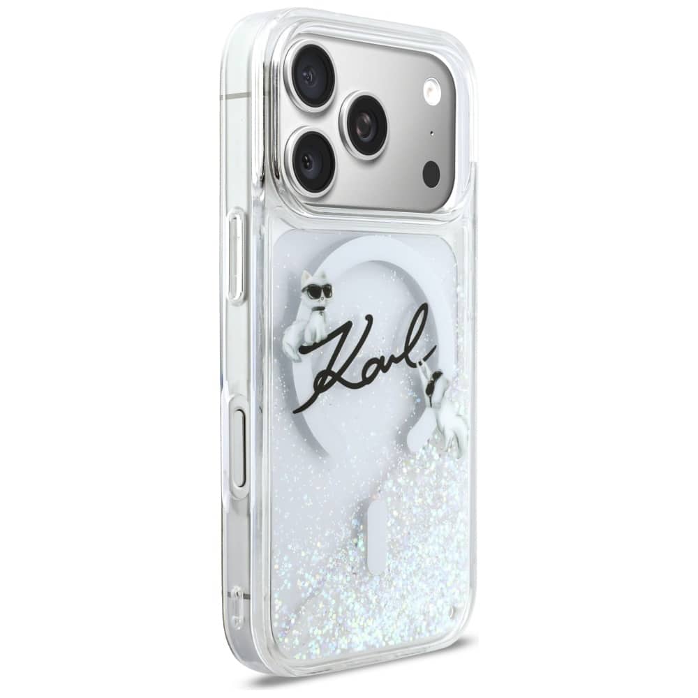 Karl Lagerfeld Karl Lagerfeld Liquid Glitter Karl Script Logo MagSafe - θήκη για Apple iPhone 17 Pro - Διάφανο - Image 4