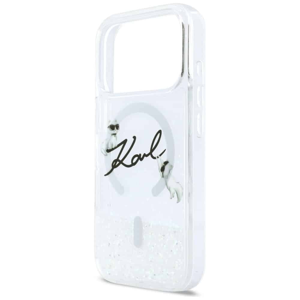 Karl Lagerfeld Karl Lagerfeld Liquid Glitter Karl Script Logo MagSafe - θήκη για Apple iPhone 17 Pro - Διάφανο - Image 6