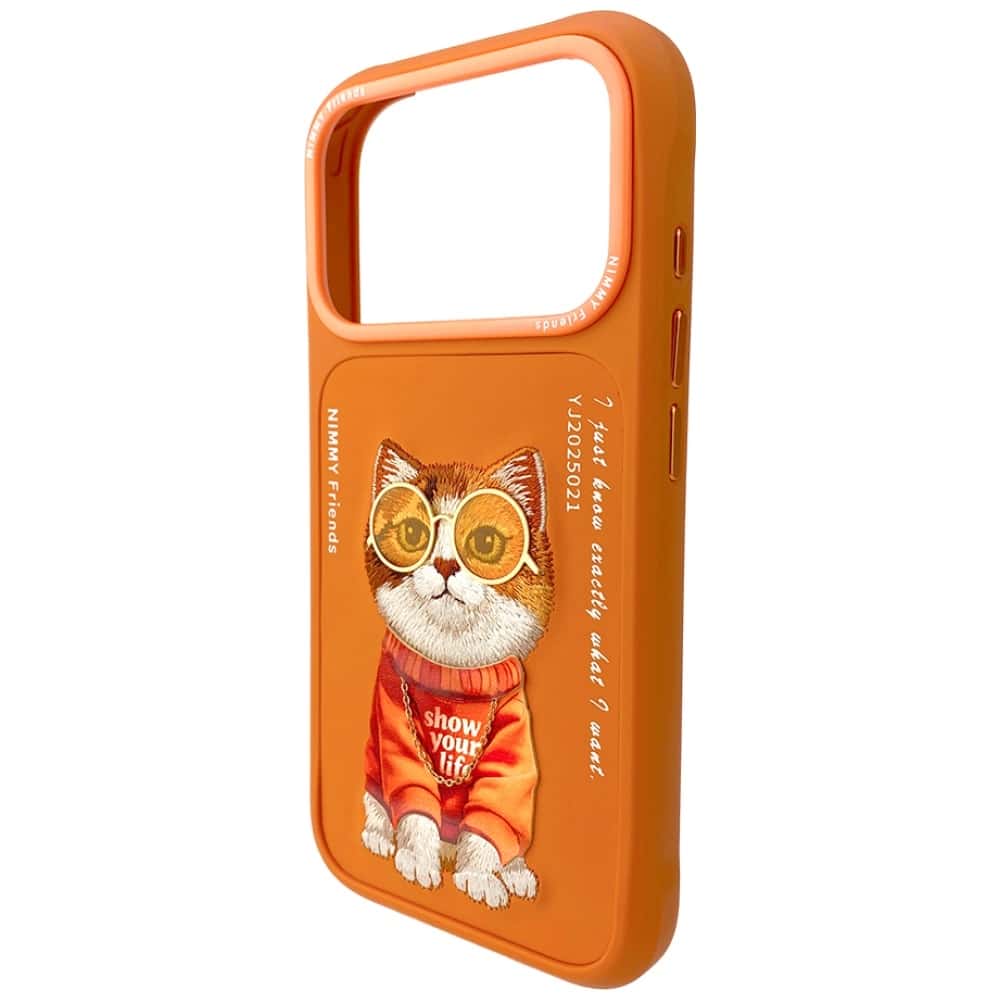 Nimmy Glasses Cool Cat - θήκη για Apple iPhone 17 Pro - Πορτοκαλί - Image 4