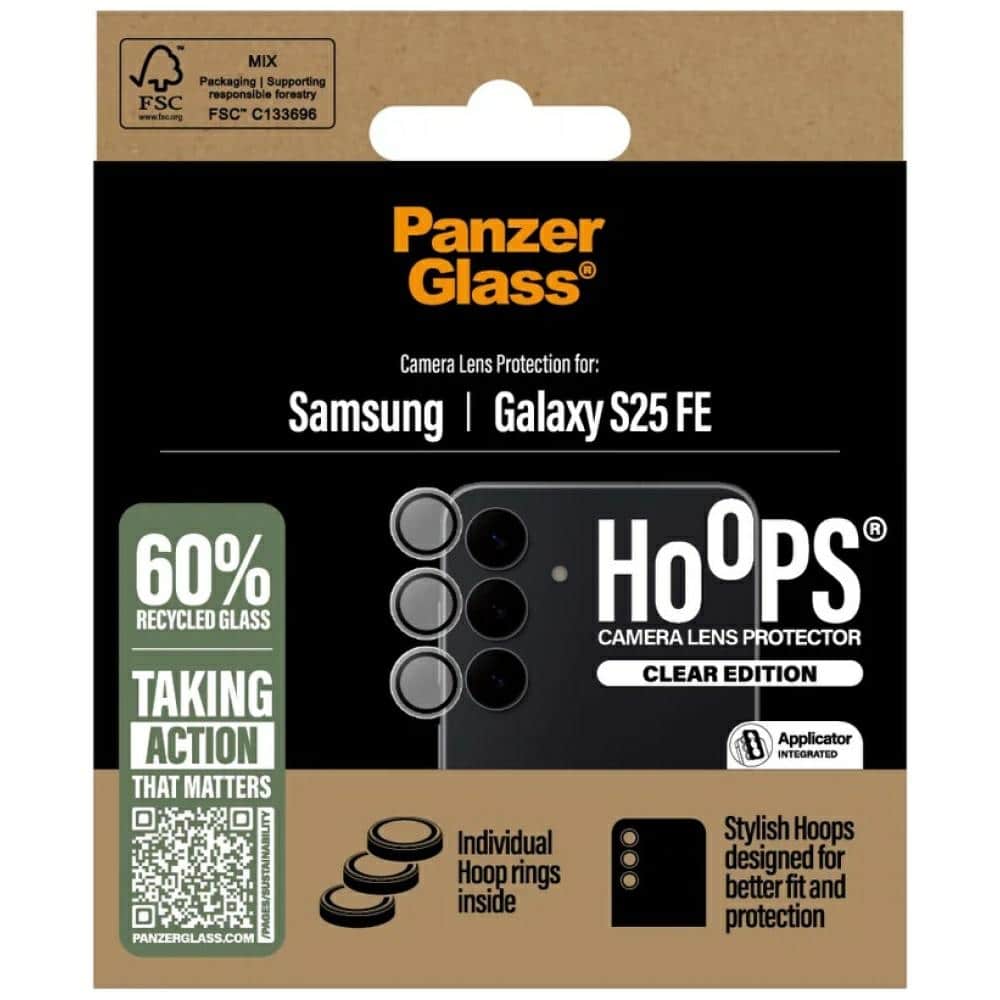 PanzerGlass Hoops Lens Protector Tempered Glass για Samsung Galaxy S25 FE διαφανές - Image 4