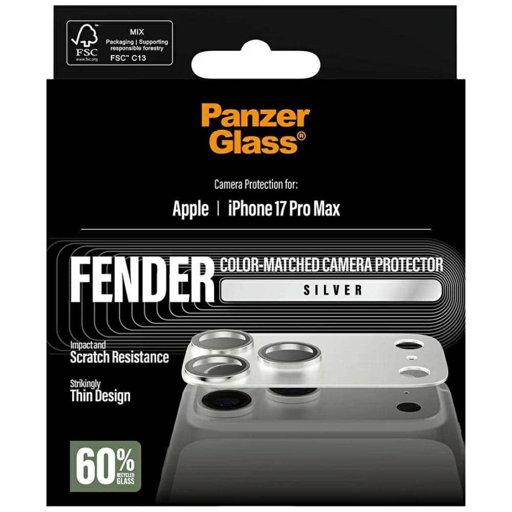 PanzerGlass Tempered glass για φακό Fender Camera Protector για iPhone 17 Pro Max ασημί - Image 5