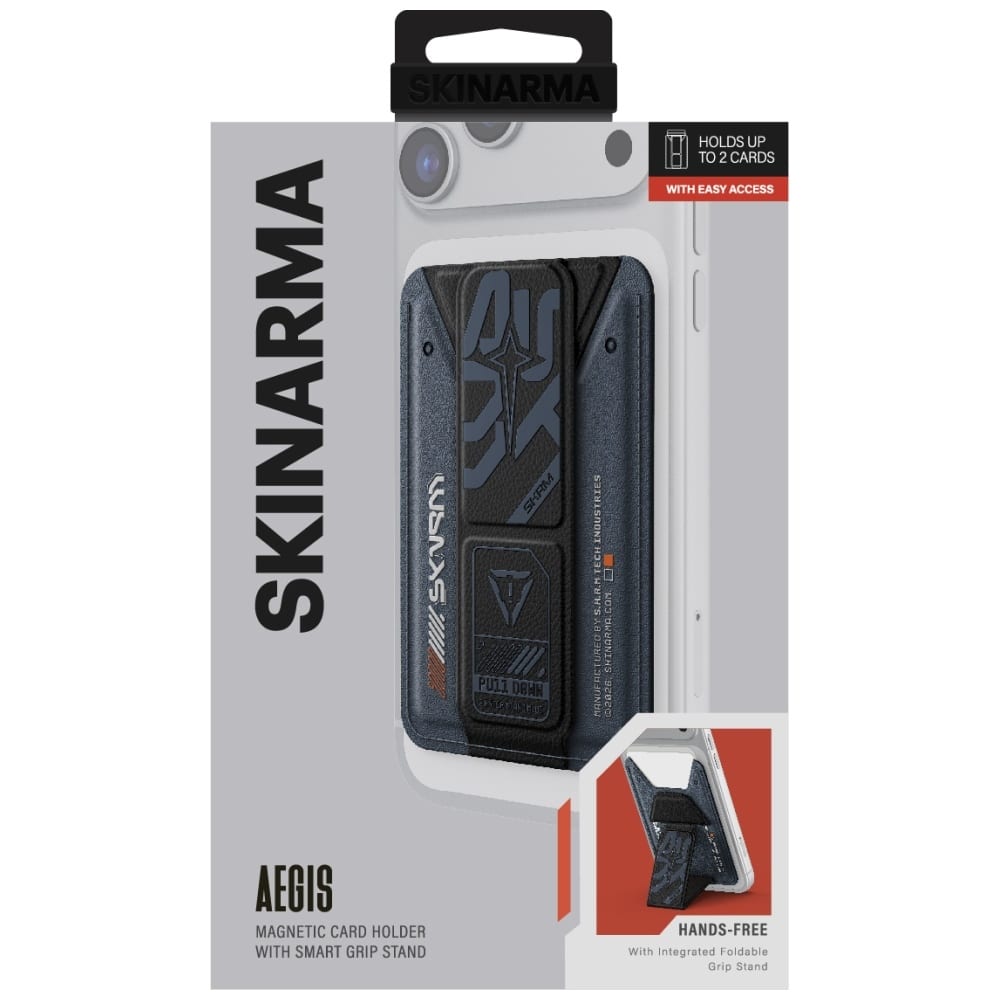 Skinarma Wallet Kado Aegis Magnetic Cardholder Grip Stand ναυτικό - Image 3