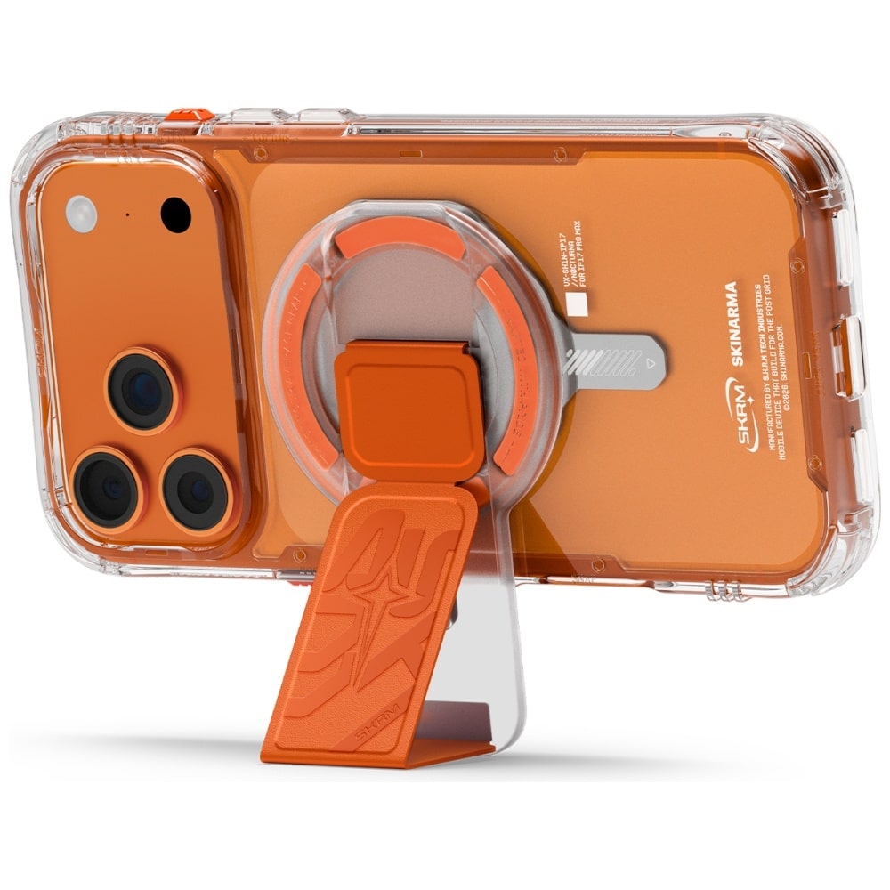 Skinarma Magnetic handle Arch XE Phaze Smart Grip-Stand πορτοκαλί - Image 4
