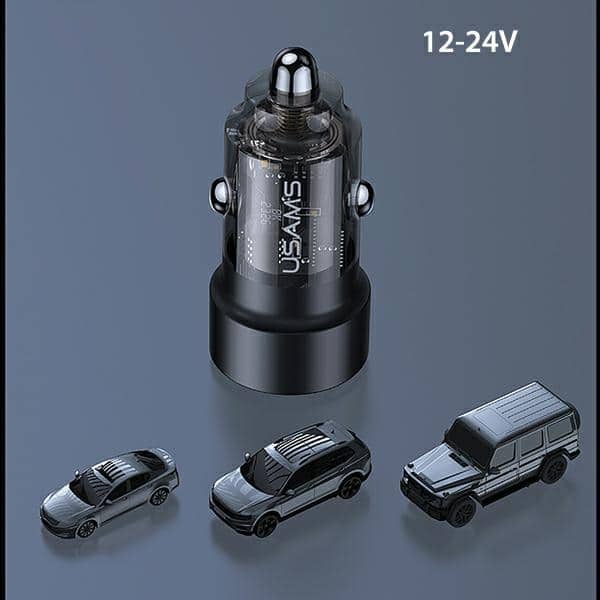Usams Car Charger C39 Usb+usb-C 60wfast Charge Black Cc208cc01 (us-Cc208) - Image 7