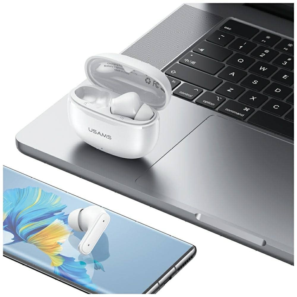 USAMS E05 TWS ακουστικά Bluetooth 6.0 ασύρματα λευκά - Image 3