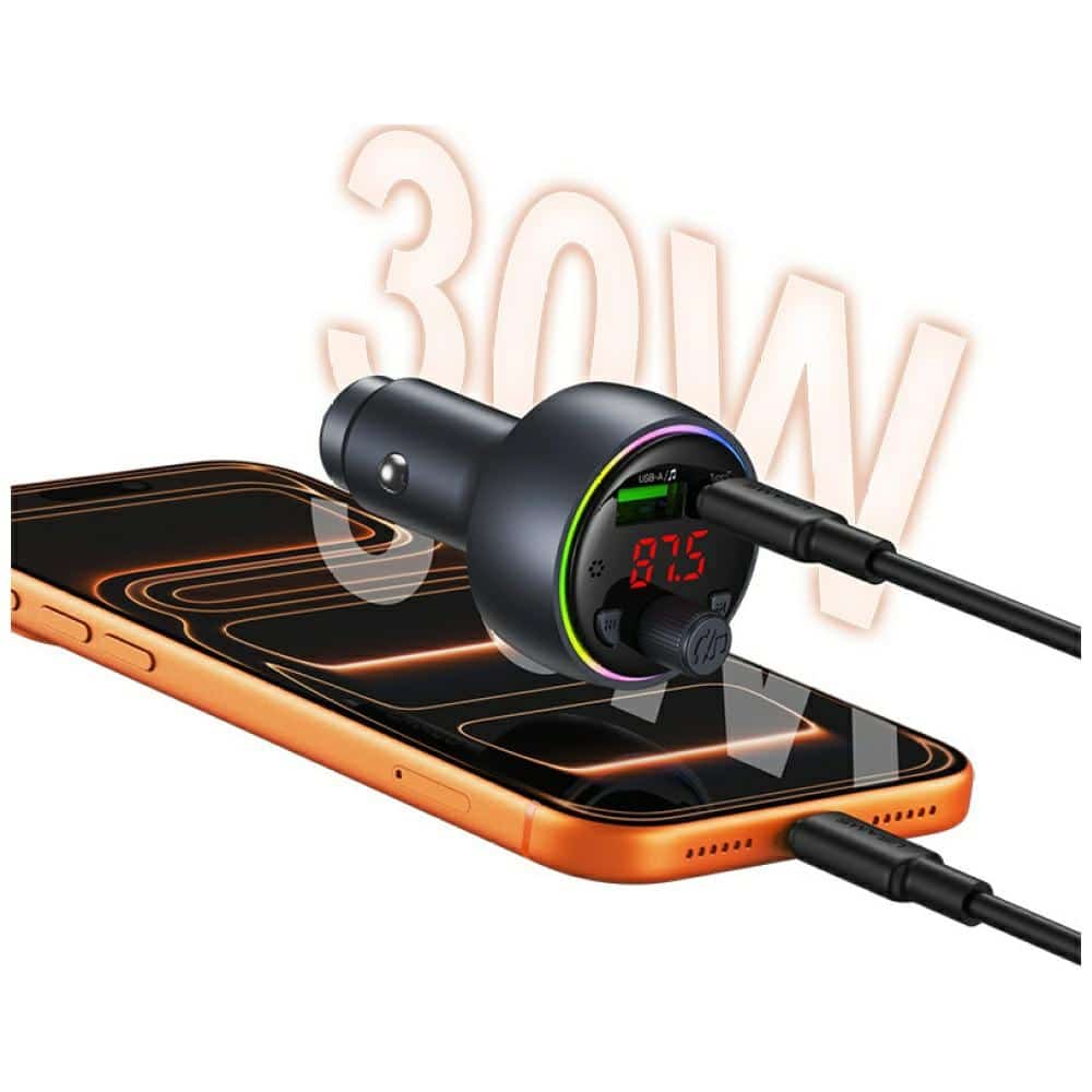USAMS Φορτιστής αυτοκινήτου CC328 30W 1xUSB-A 1xUSB-C Bluetooth FM tarnish - Image 3