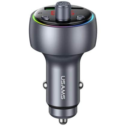 USAMS Φορτιστής αυτοκινήτου CC328 30W 1xUSB-A 1xUSB-C Bluetooth FM tarnish
