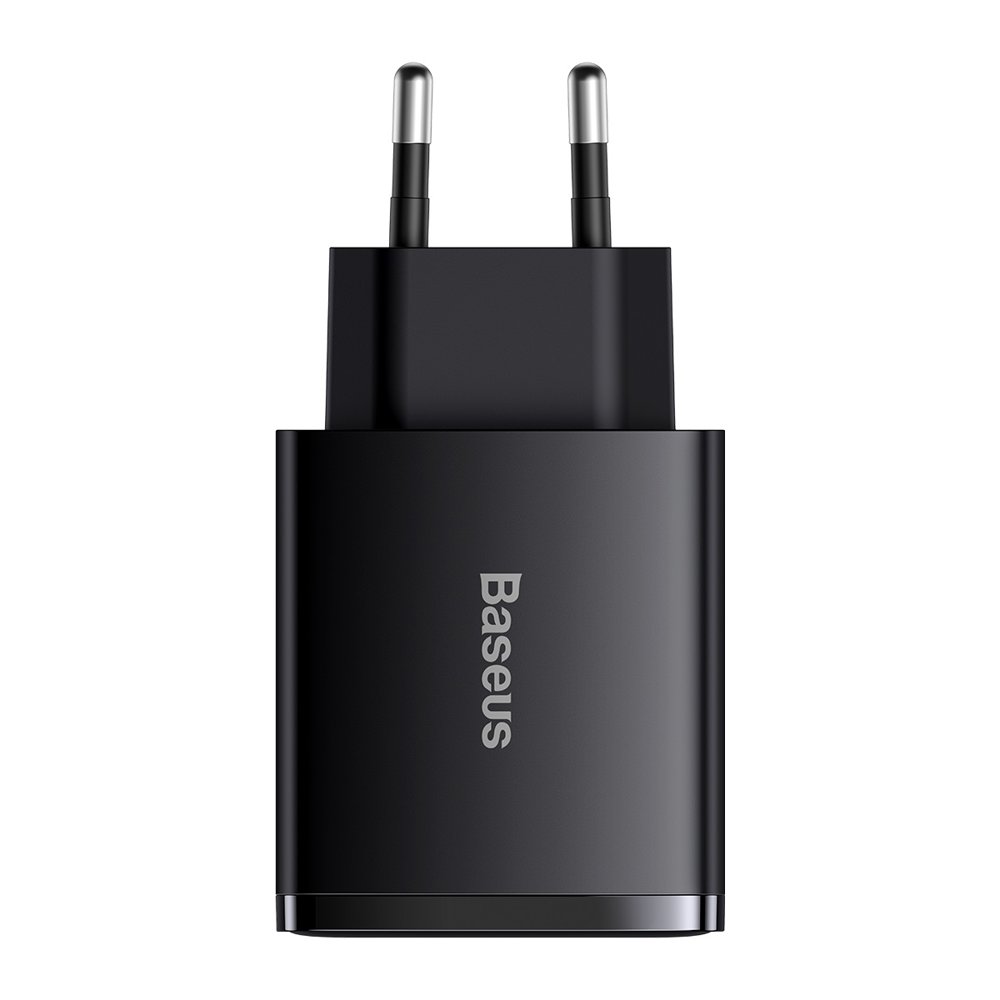 Baseus - Φορτιστής τοίχου Compact (CCXJ-E01) - USB-C, PD, 30W, 2xUSB-A, QC, 3A - Μαύρο - Image 2