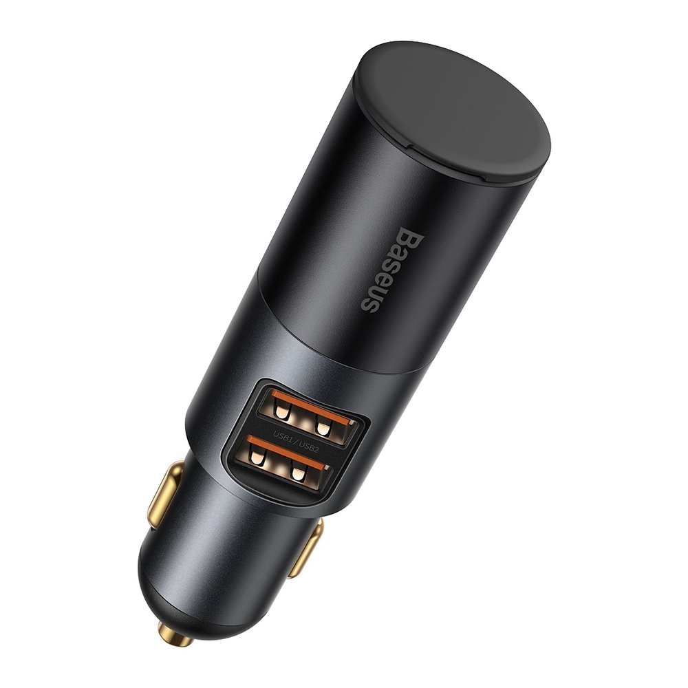 Baseus - Φορτιστής Αυτοκινήτου Share Together (CCBT-D0G/C00034800817-Z1) - Επέκταση Αναπτήρα Τσιγάρου, 2xUSB-A, QC 3.0 120W - Γκρι - Image 4