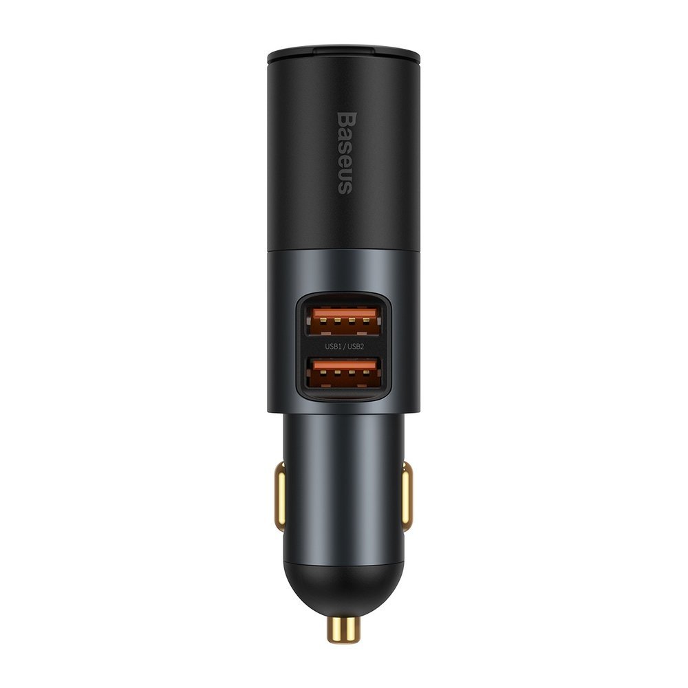 Baseus - Φορτιστής Αυτοκινήτου Share Together (CCBT-D0G/C00034800817-Z1) - Επέκταση Αναπτήρα Τσιγάρου, 2xUSB-A, QC 3.0 120W - Γκρι - Image 5