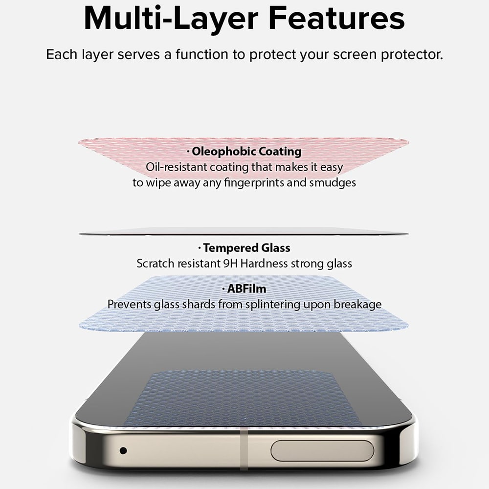 Ringke - Easy Slide Tempered Glass (συσκευασία 2 τεμαχίων) - Google Pixel 9 Pro XL - Διαφανές - Image 5