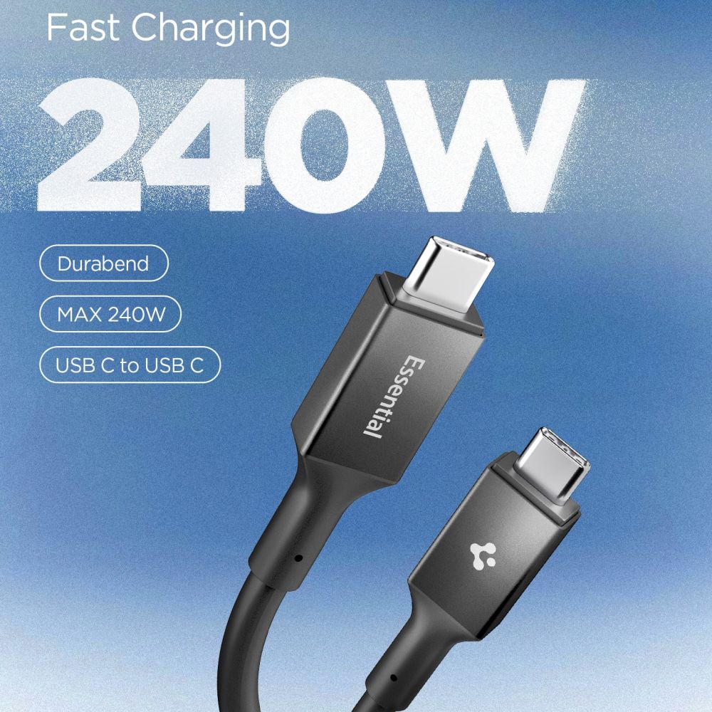 SPIGEN EB24012CC ΚΑΛΩΔΙΟ ΤΥΠΟΥ-C 240W 120CM ΜΑΥΡΟ - Image 2