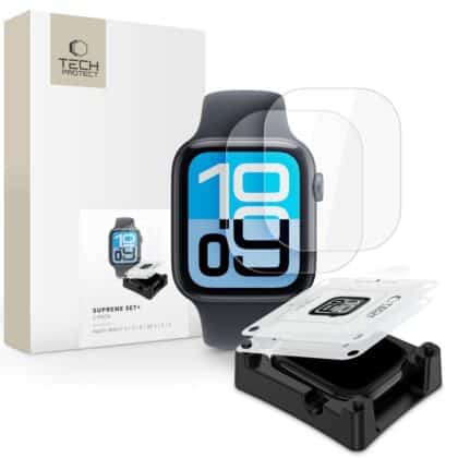 ΣΕΤ TECH-PROTECT SUPREME+ 2 ΤΕΜΑΧΙΑ APPLE WATCH 4 / 5 / 6 / SE 1 / 2 / 3 (44 MM) ΔΙΑΦΑΝΕΣ