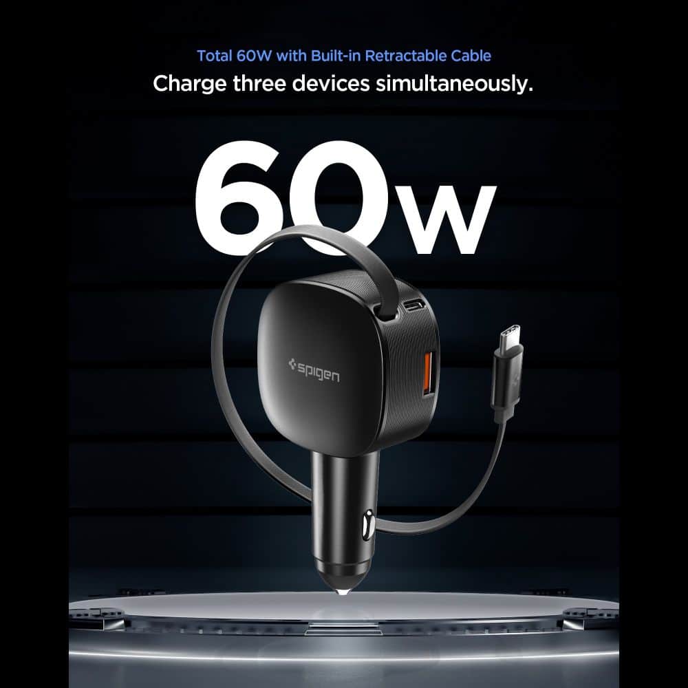 Φορτιστής αυτοκινήτου SPIGEN EV603BT ESSENTAIL ΜΑΥΡΟΣ - Image 2