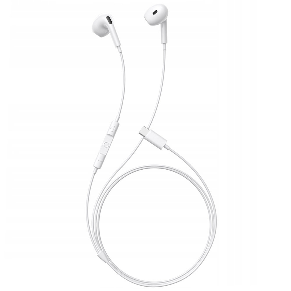 Baseus - Ενσύρματα ακουστικά Encok CZ19 (A00182201213-00) - Type-C, οδηγοί 13mm, ημι-εντός αυτιού 60°, πανκατευθυντικό μικρόφωνο - λευκό - Image 3