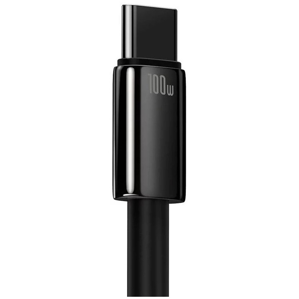Baseus - Καλώδιο δεδομένων Tungsten Gold (CAWJ000101) - USB σε Type-C, Υπερταχεία φόρτιση, 100W, 480Mbps, 2m - Μαύρο - Image 3