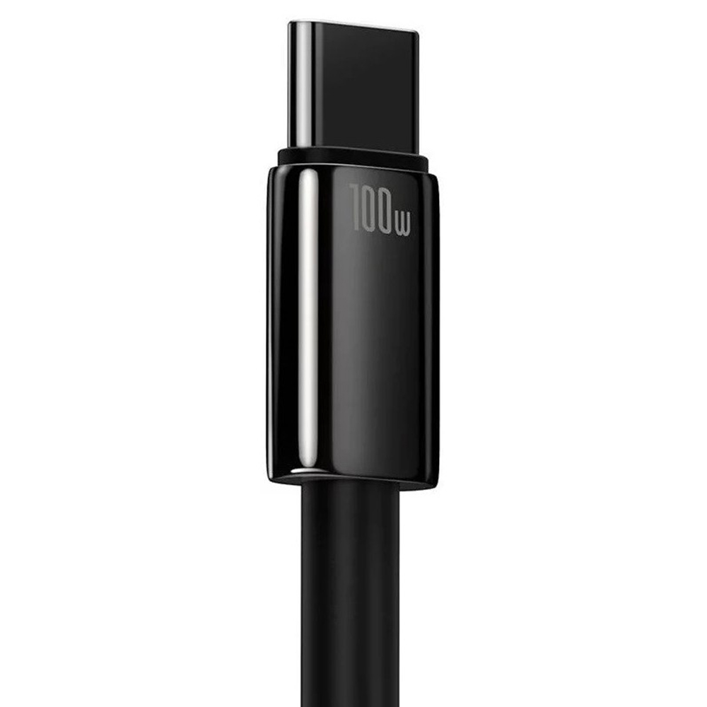 Baseus - Καλώδιο δεδομένων Tungsten Gold (CAWJ000001) - USB σε Type-C, Υπερταχεία φόρτιση, 100W, 480Mbps, 1m - Μαύρο - Image 3