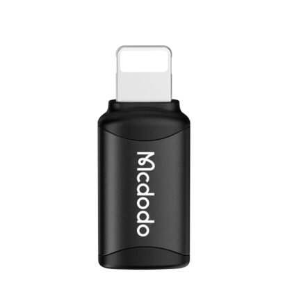 Mcdodo - Προσαρμογέας OTG (OT-7680) - Type-C σε Lightning, κράμα αλουμινίου, φόρτισης και συγχρονισμού δεδομένων, 3A - μαύρο