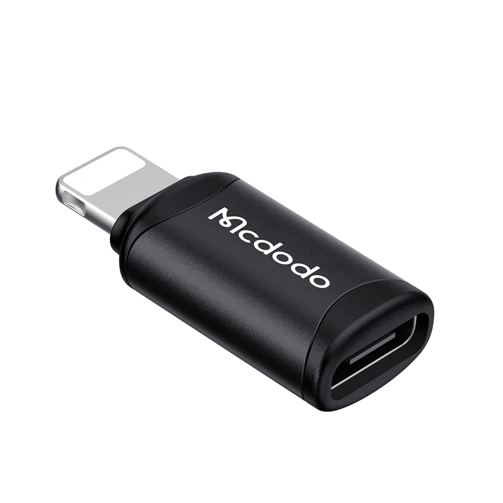 Mcdodo - Προσαρμογέας OTG (OT-7680) - Type-C σε Lightning, κράμα αλουμινίου, φόρτισης και συγχρονισμού δεδομένων, 3A - μαύρο - Image 3