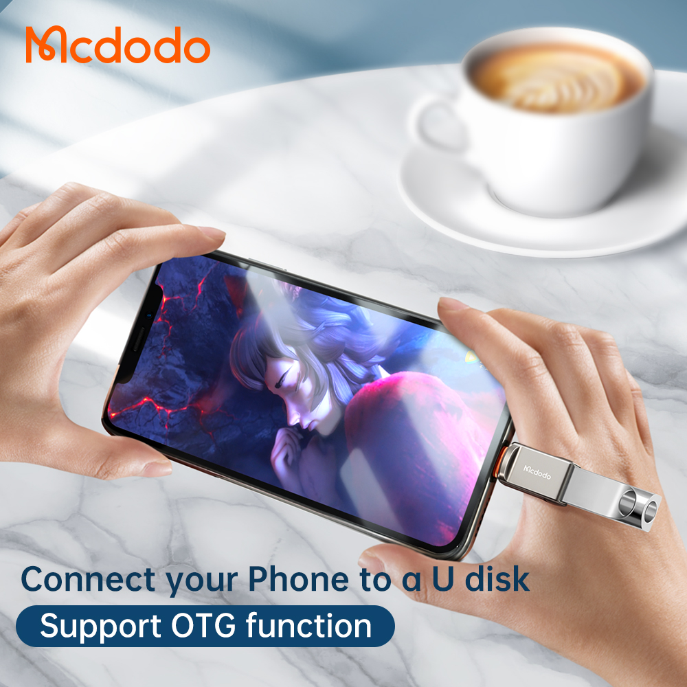 Mcdodo - Προσαρμογέας OTG (OT-8600) - USB3.0 σε Lightning, κράμα ψευδαργύρου, 5.0Gbps - Σκούρο γκρι - Image 4