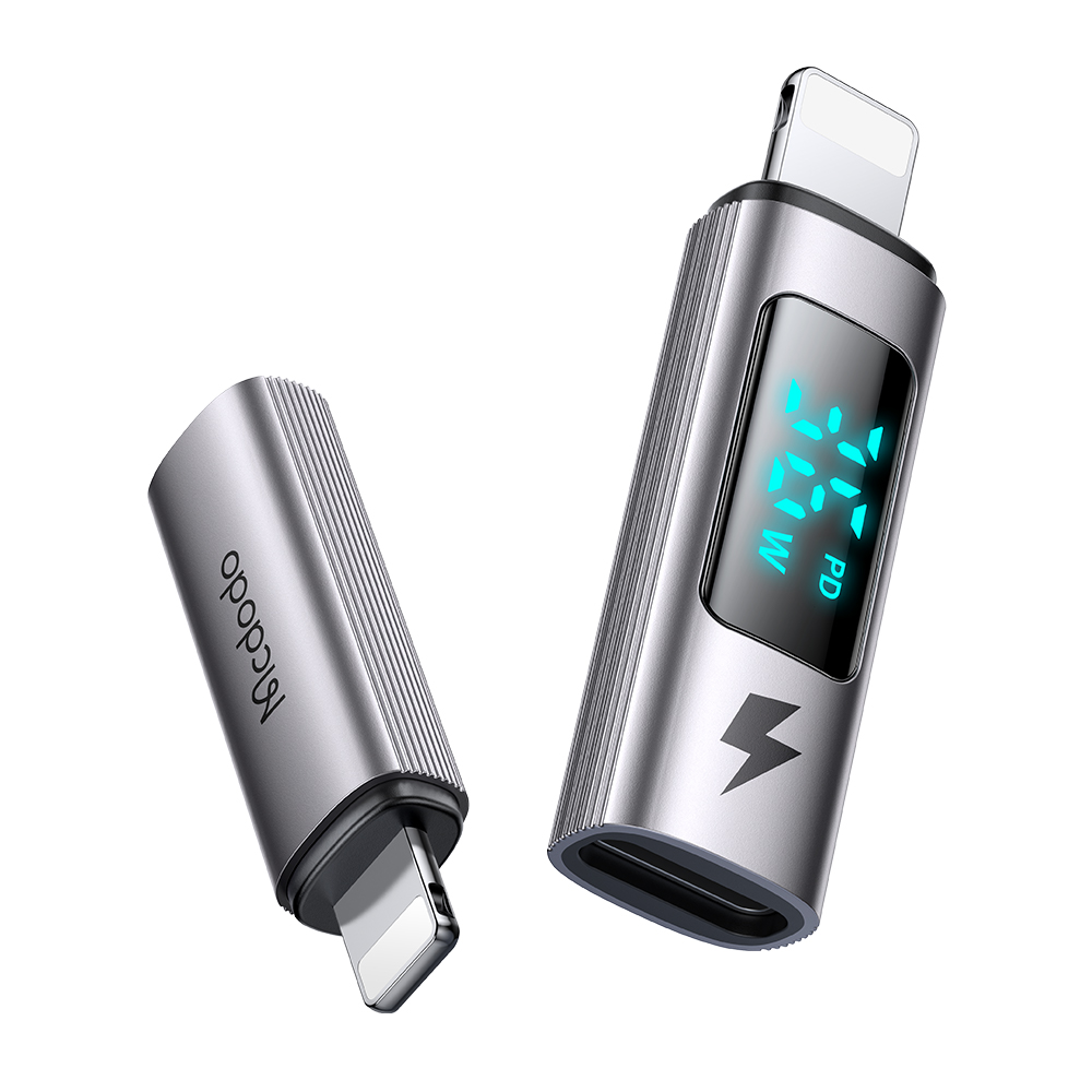 Mcdodo - Προσαρμογέας OTG Wales Series (OT-6100) - Type-C σε Lightning, PD36W, 3A, Οθόνη, Συμβατό με το τσιπ E-Mark - Μαύρο - Image 2