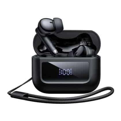 Mcdodo - Ασύρματα ακουστικά σειράς B04 (HP-3290) - Bluetooth V5.3, IPX4, Αληθινά ασύρματα, ψηφιακή οθόνη, με κορδόνι - Μαύρο