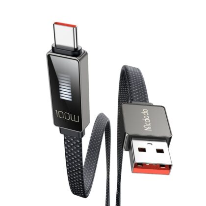 Mcdodo - Καλώδιο Δεδομένων Rythm Series (CA-4980) - USB-A σε Type-C, 6A, Οθόνη LED, Γρήγορη Φόρτιση, 1,2 m - Μαύρο