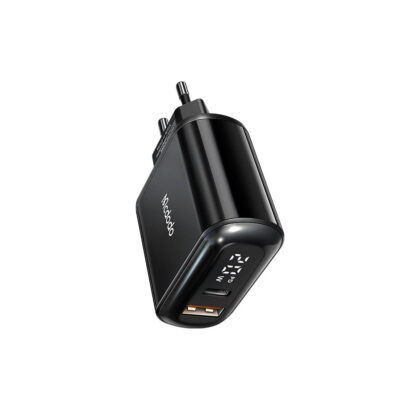 Mcdodo - Φορτιστής τοίχου Chocolate Series (CH-7170) - USB-C/A, 20W, Ψηφιακή οθόνη, PD + QC - Μαύρο