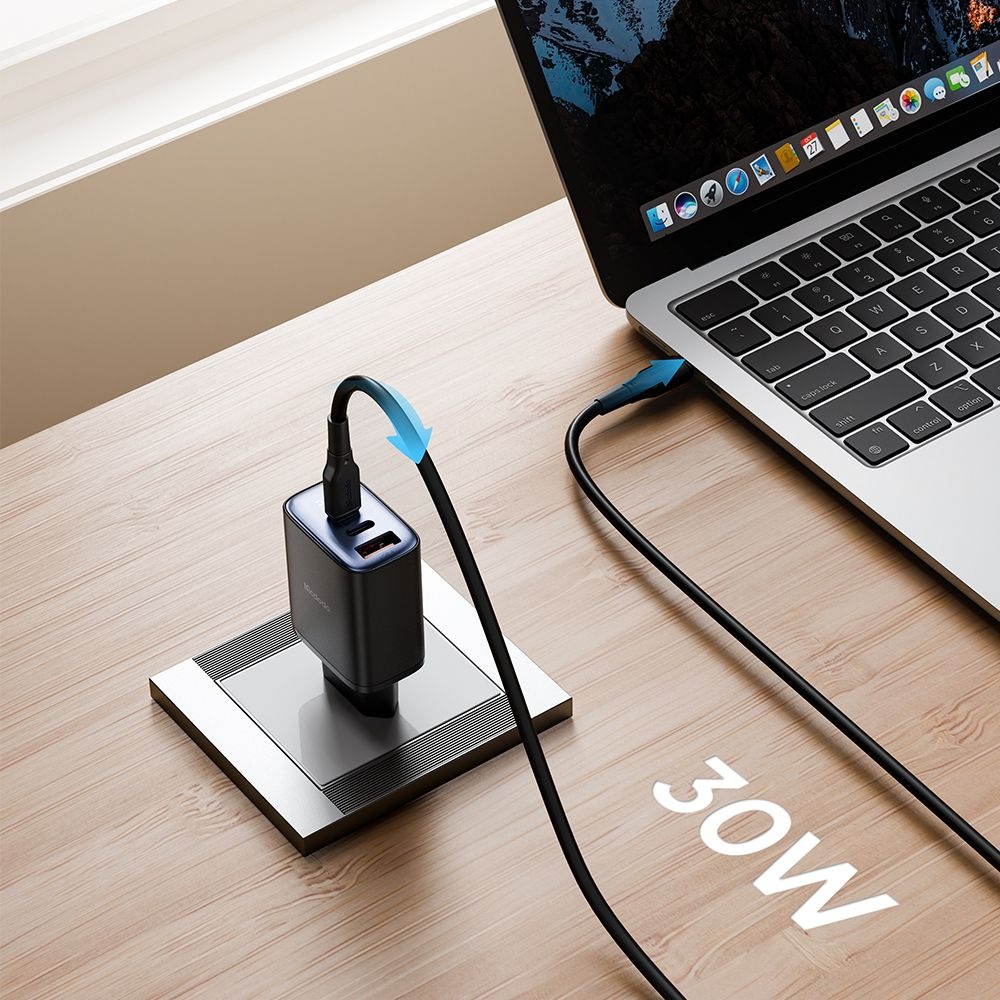 Mcdodo - Φορτιστής τοίχου (CH-2180) - 2x USB-C, 1x USB-A, 30W, Γρήγορος φορτιστής, Ψηφιακή οθόνη - Μαύρο - Image 2
