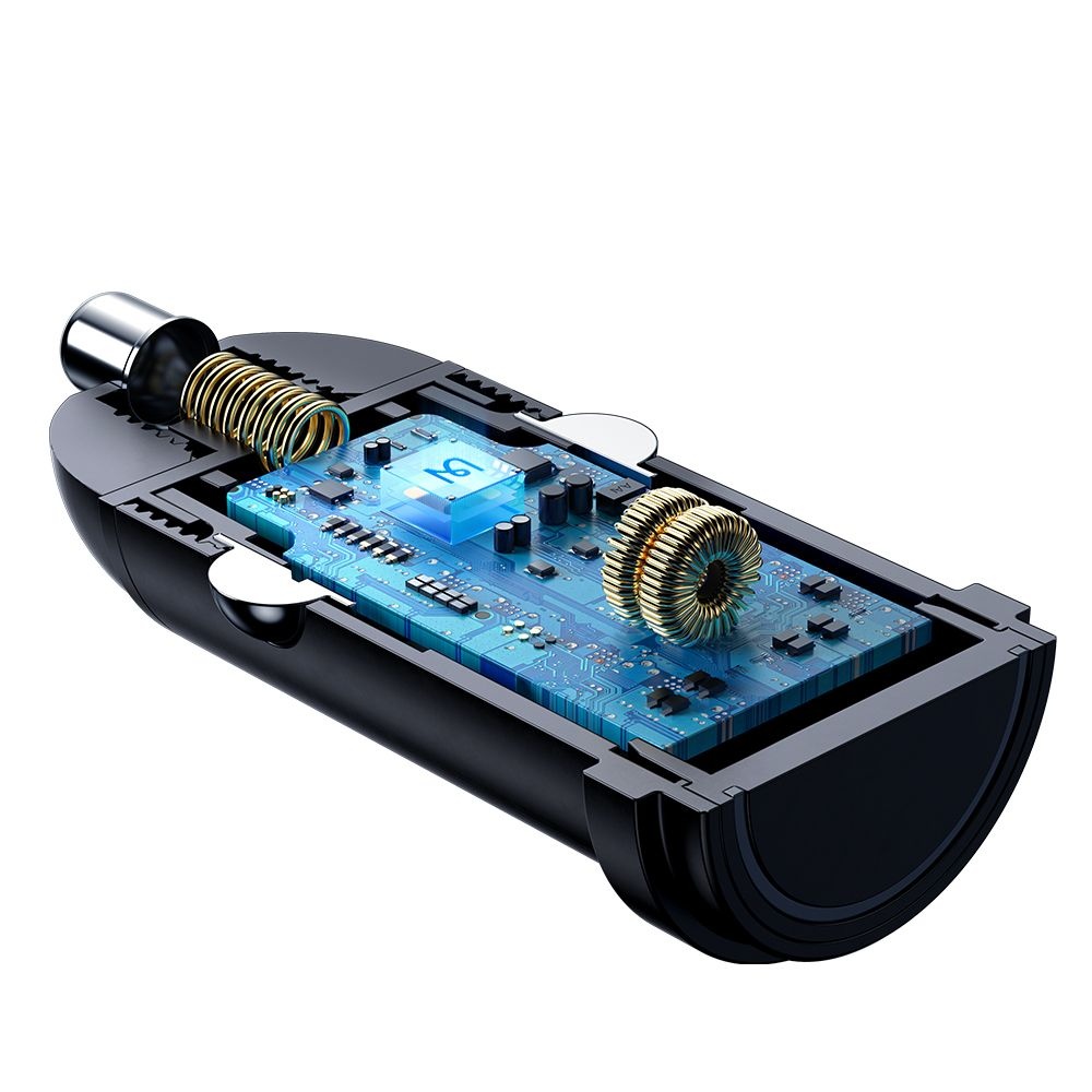 Mcdodo - Φορτιστής Αυτοκινήτου Obsidian Series (CC-7491) - Τύπου-C, PD30W, Έξυπνο Ολοκληρωμένο κύκλωμα, Μίνι Μέγεθος, 1,2m - Μαύρο - Image 4