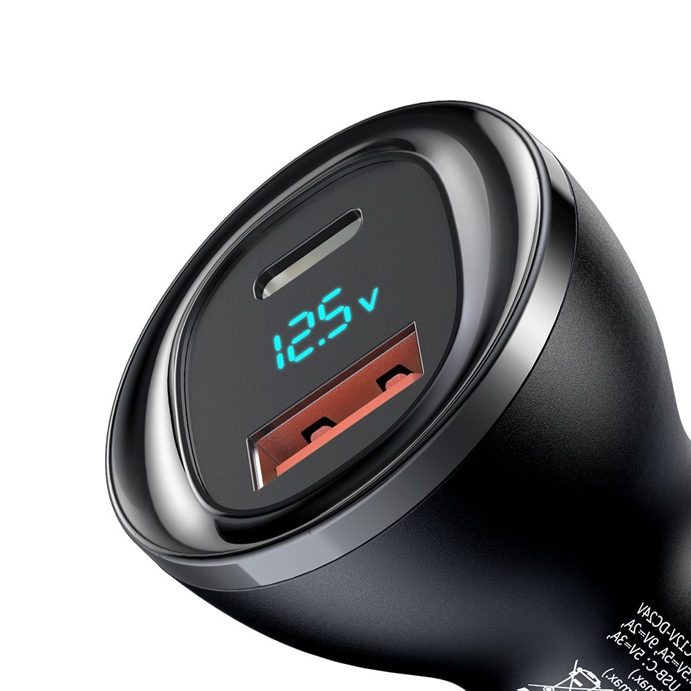 Mcdodo - Φορτιστής Αυτοκινήτου (CC-5670) - Διπλή Θύρα, 95W, Γρήγορη Φόρτιση, Έξυπνη Ψηφιακή Οθόνη LED - Μαύρο - Image 2