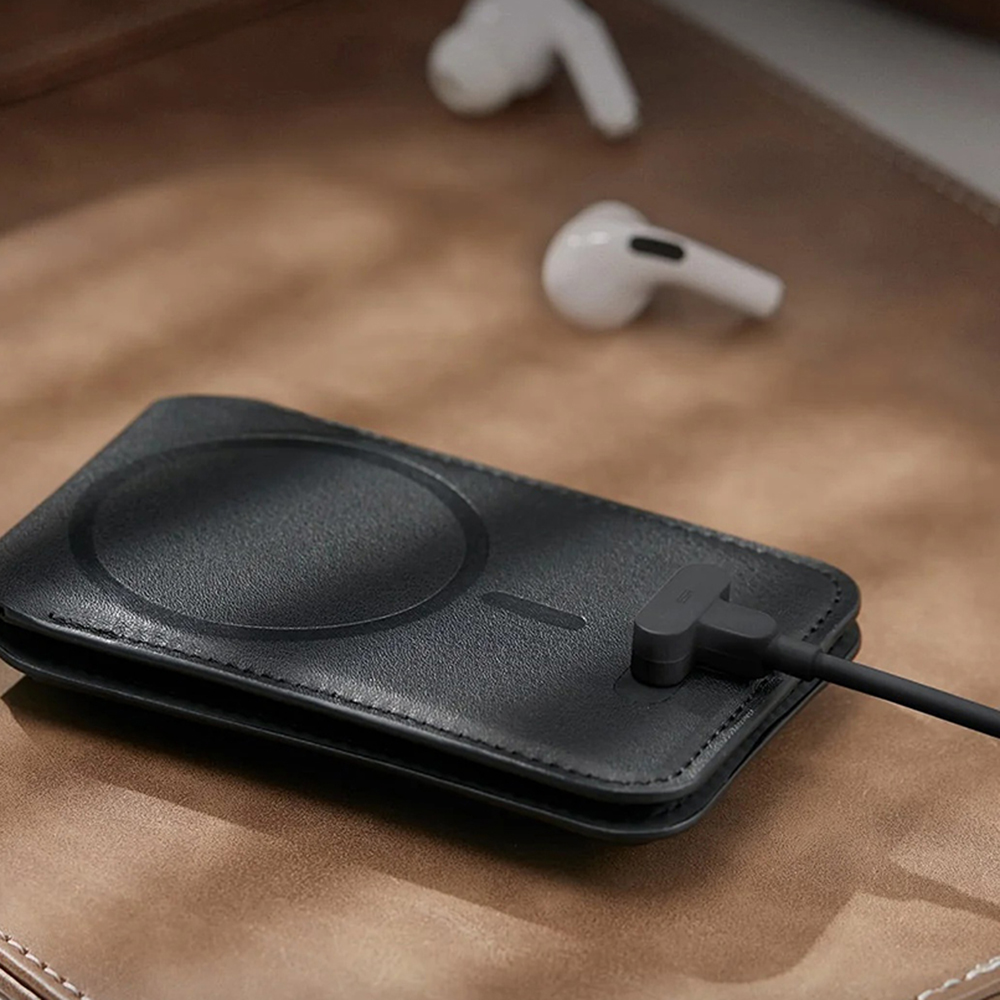 ESR - Βάση πορτοφολιού Geo Magnetic - MagSafe, Vegan Δέρμα, με 3 υποδοχές καρτών, τεχνολογία αποκλεισμού RFID - Καφέ - Image 4