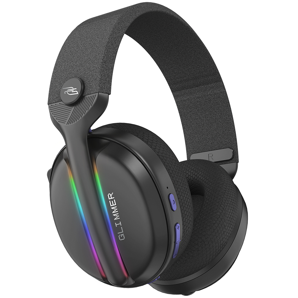 Proove - Ακουστικά Gaming Glimmer (WHGL00022016) - με Μικρόφωνο, 2.4GHz, Bluetooth 5.4, RGB, Ø40mm, 900mAh - Μαύρο/Μωβ - Image 4