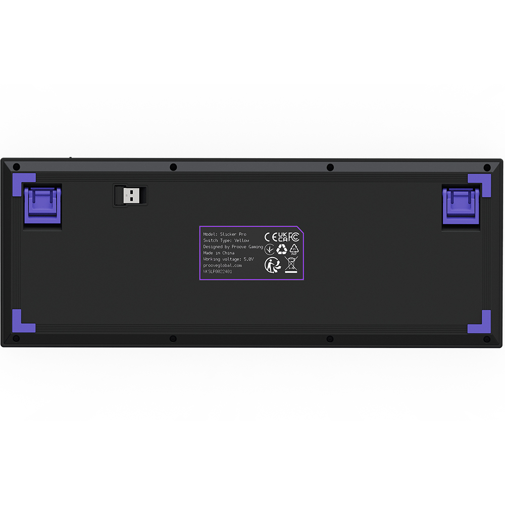 Proove - Ασύρματο πληκτρολόγιο παιχνιδιών Slicker Pro (WKSLPEN22416) - Μηχανικό, BT5.3, Type-C, RGB, 98 πλήκτρα, 6000mAh, 1.8m - Μαύρο - Image 2