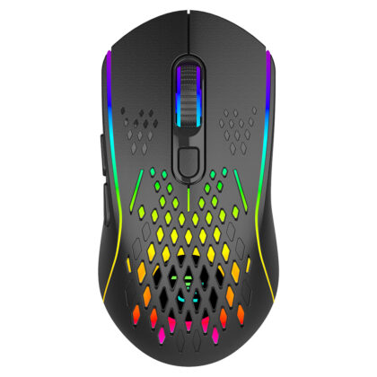 Proove - Ασύρματο Ποντίκι Buzz (WMBU00022401) - για Gaming, 2.4GHz, USB-C, Εργονομικό, LED, 6 Κουμπιά, 800-4800DPI, 1.5m - Μαύρο