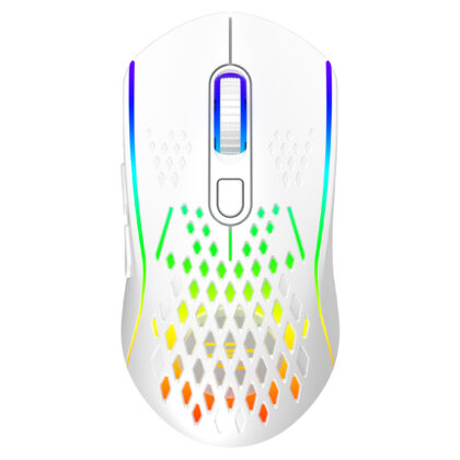Proove - Ασύρματο Ποντίκι Buzz (WMBU00022402) - για Gaming, 2.4GHz, USB-C, Εργονομικό, LED, 6 Κουμπιά, 800-4800DPI, 1.5m - Λευκό