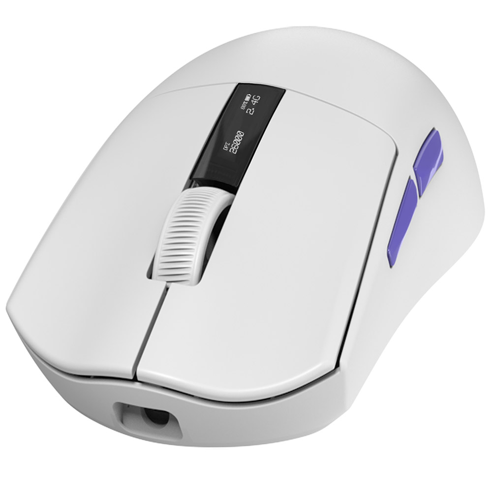 Proove - Ασύρματο Ποντίκι Jester 8K (WMJS00022002) - για Gaming, Οθόνη OLED, 7 Κουμπιά, 800-26000DPI, 500mAh, 1.5m - Λευκό - Image 3