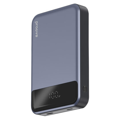 Proove - Power Bank Hoodman (PBH120010003) - Τύπου-C, Lightning, Μαγνητικό, με Οθόνη LED, Qi, 20W, 10000mAh - Γκρι