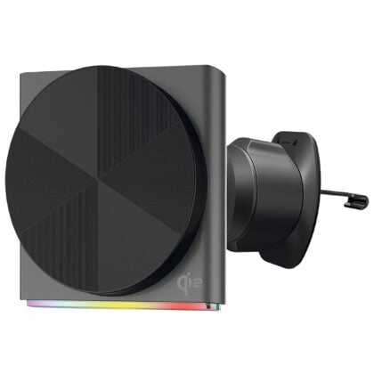 Proove - Βάση Αυτοκινήτου με Ασύρματη Φόρτιση Neostorm (WHNS15002003) - για Αεραγωγό, Μαγνητική, Qi2, 15W, RGB, Αλουμινίου - Γκρι