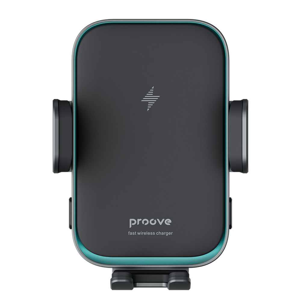 Proove - Βάση Αυτοκινήτου με Ασύρματη Φόρτιση Triple Clamp Pro (WHTP15010004) - Βάση 2 σε 1, Αυτόματη, LED, Qi2 15W - Μεταλλικό Γκρι - Image 3